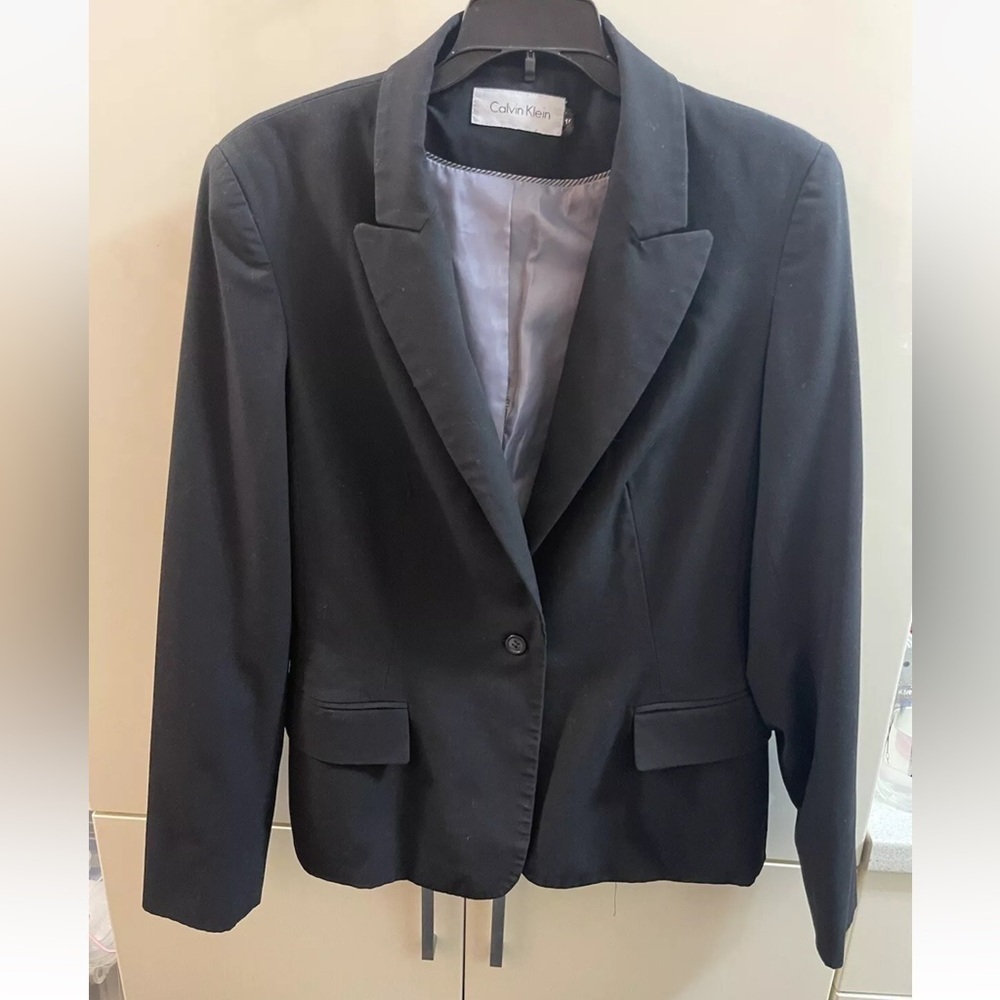 Calvin Klein Women’s Business Blazer Jacket Black Size 10